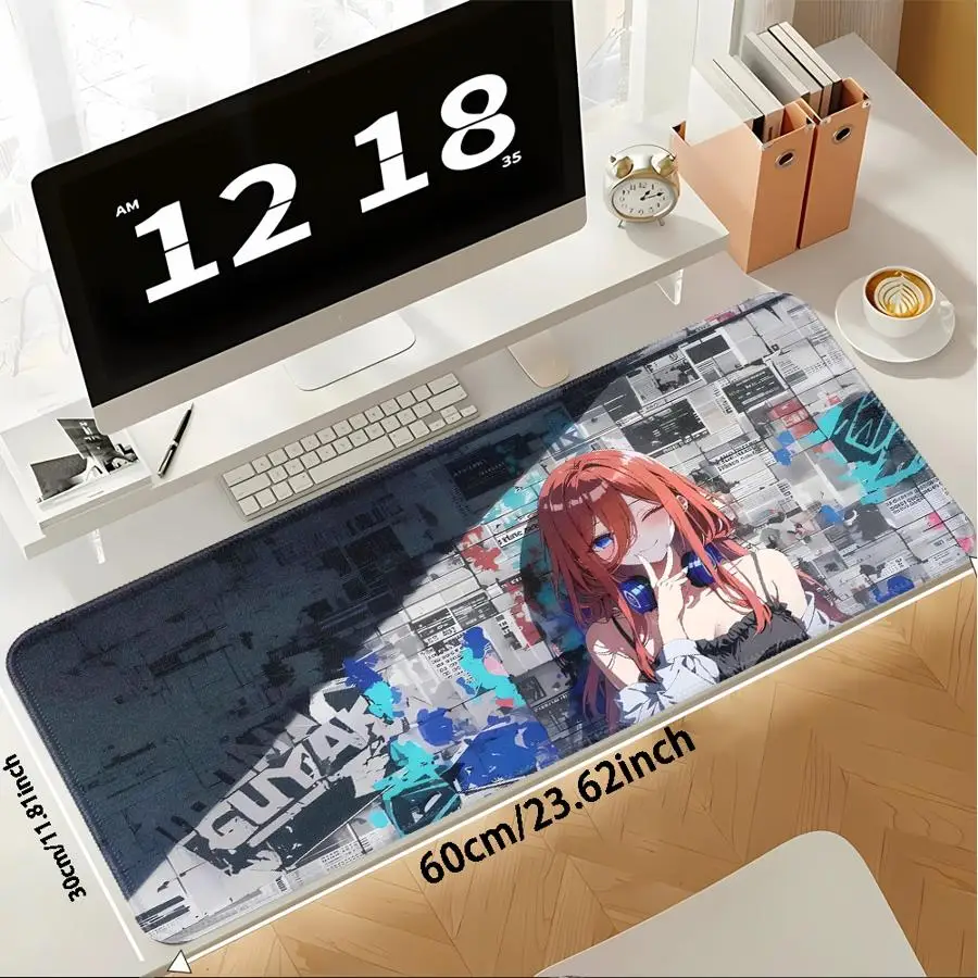 Cute Cartoon Girl Mouse Pad Game Console Pad Computer Laptop Pad office Pad Desk accessories Keyboard Mouse Pad overlock