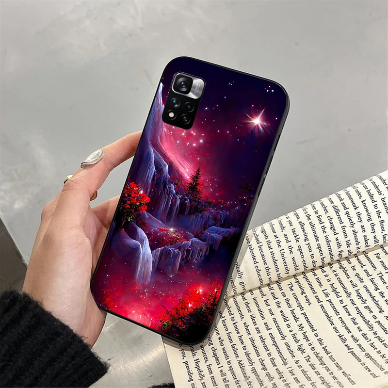 

Phone Case For Xiaomi Redmi note 14 Pro 14 13 12 11 10 Pro 14S 12S 11S Redmi 14C 13C 10 Moonlight Beach Scenery