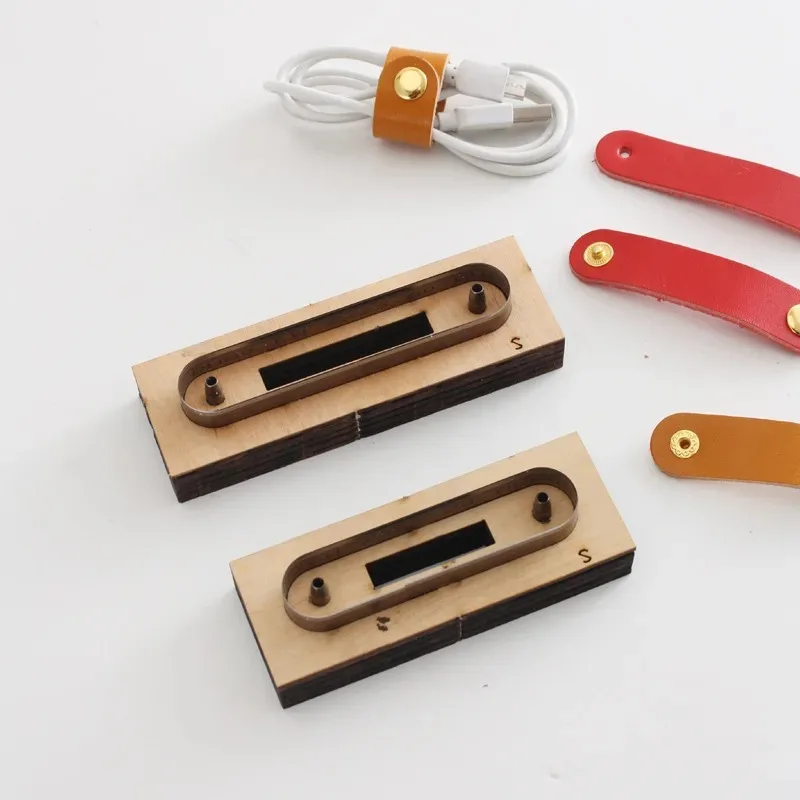 1set Leather Craft Template Cutter Data Line USB Cable Earphone Wire Organizer Storage Buckle Die Cutter Knife Mould