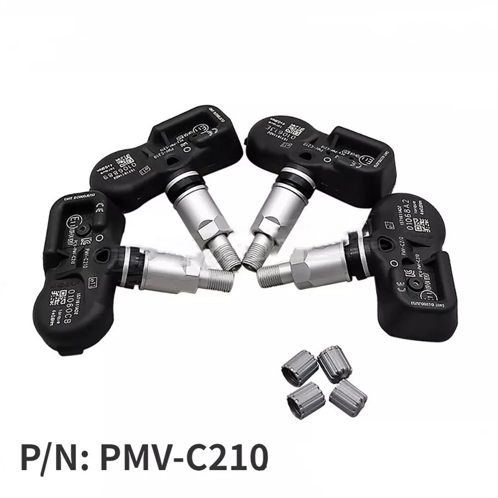 4pcs/set TPMS Sensor Tire Pressure Sensor Monitoring System ABSAluminum Alloy Frequency 433 MHz