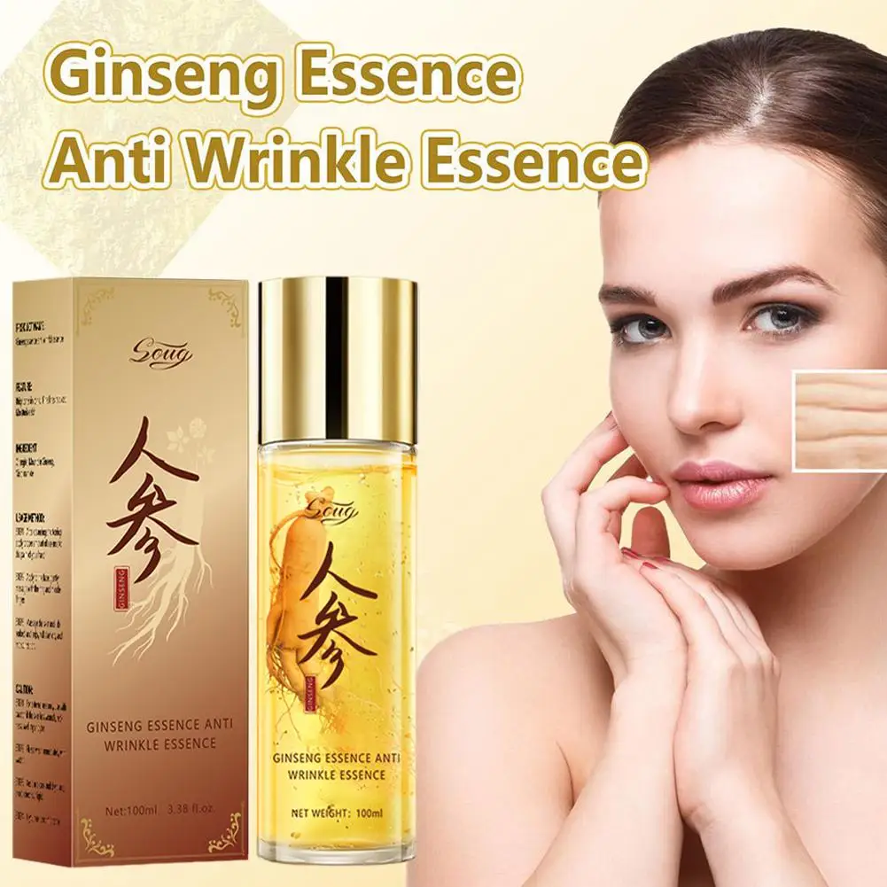 

120ml Ginseng Extract Essence Oil Hydrating Anti-wrinkle Moisturizing Face Care Water Essence S9r0