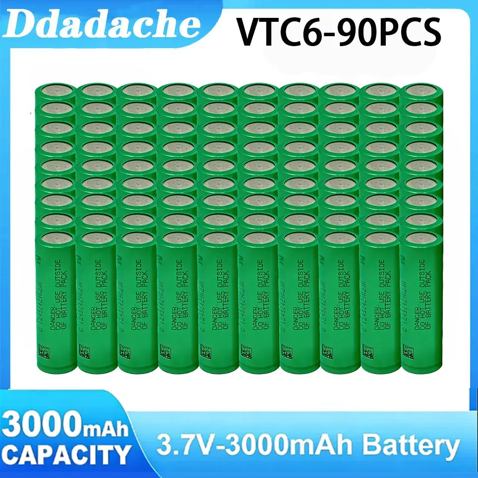 Original 18650 VTC6 3,7V 3000mAh wiederaufladbare Lithium-Batterie, 30A Entladung, geeignet für Elektrowerkzeug-Schraubendreher und E-Zigaretten-Akkus.