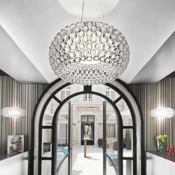 Italian Foscarini Led Pendant Lamp Nordic Restaurant Crystal Hanging Lamp Creative Living Room Study Bedroom Art Led Lighting