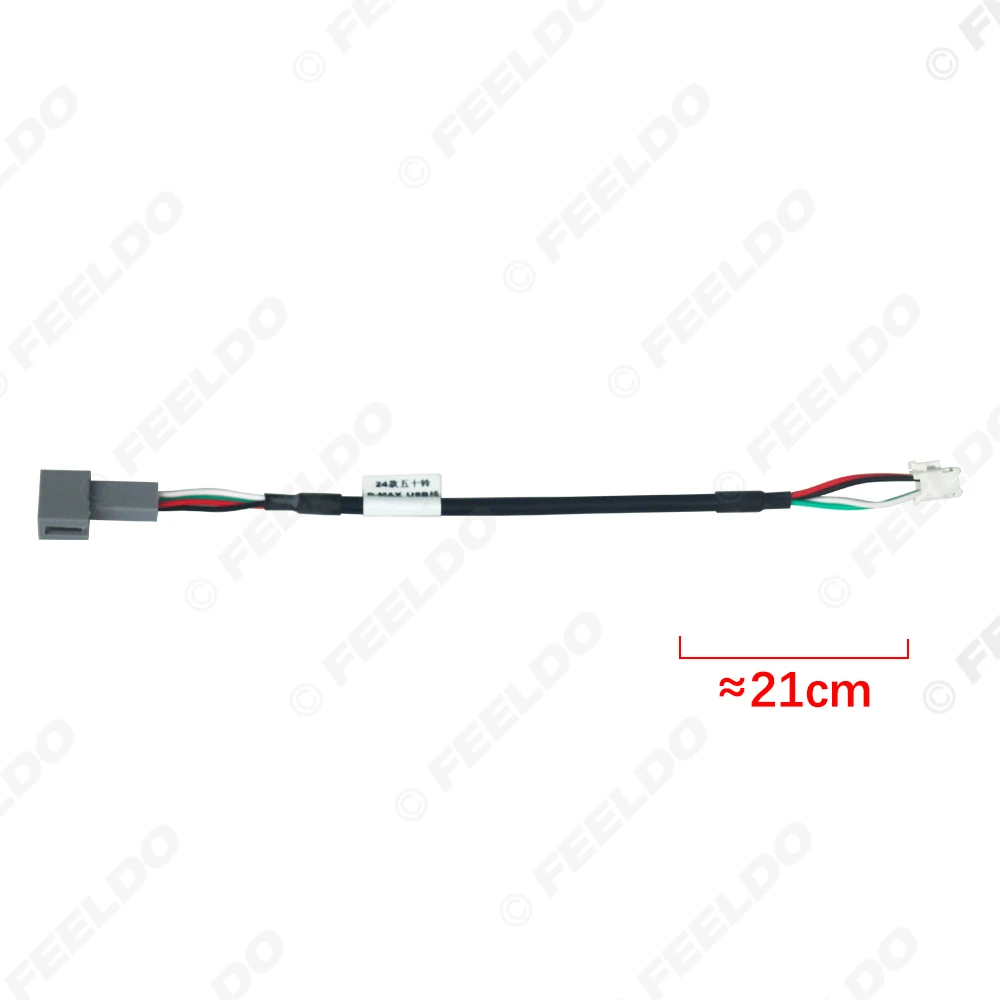 FEELDO Car Audio Radio 4-Pin Conector Changer Port USB Adapter for Isuzu Car Models Original Wire Auto USB Cable Transfer #5450
