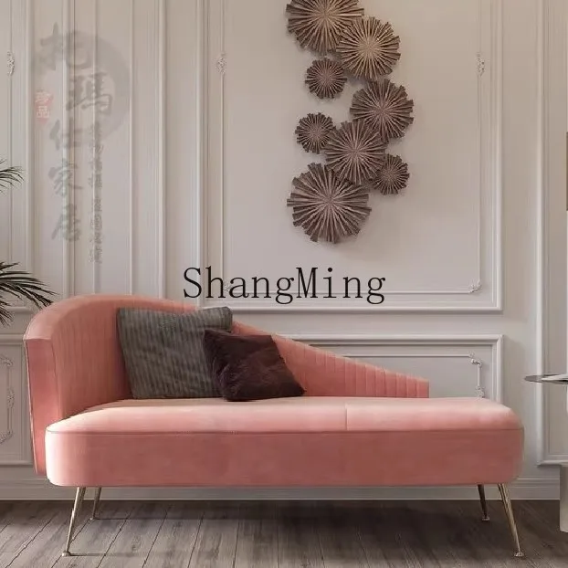 

CL Simple Modern Fashion Velvet Fabric Chaise Lounge for Guesthouse Living Room Bedroom