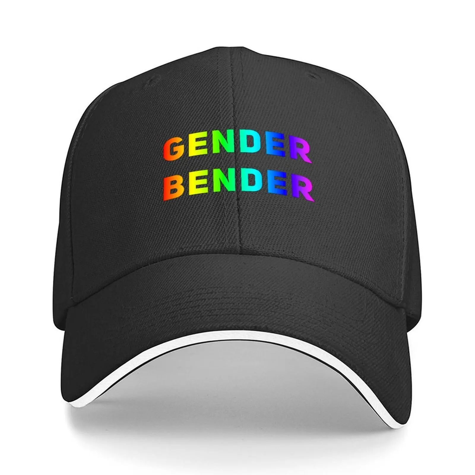 

Rainbow Gender Bender T-shirt, Non-Binary Gender Pronoun LGBTQ Pride T-shirt Baseball Cap Kids Hat Hats Man Women's
