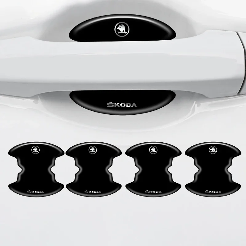 

Wear Resistant Door Bowl Protective Decal Anti-scratch Stickers 4/8Pcs Fit Skoda Yeti Fabia Rapid Octavia Superb Kodiaq Kamiq