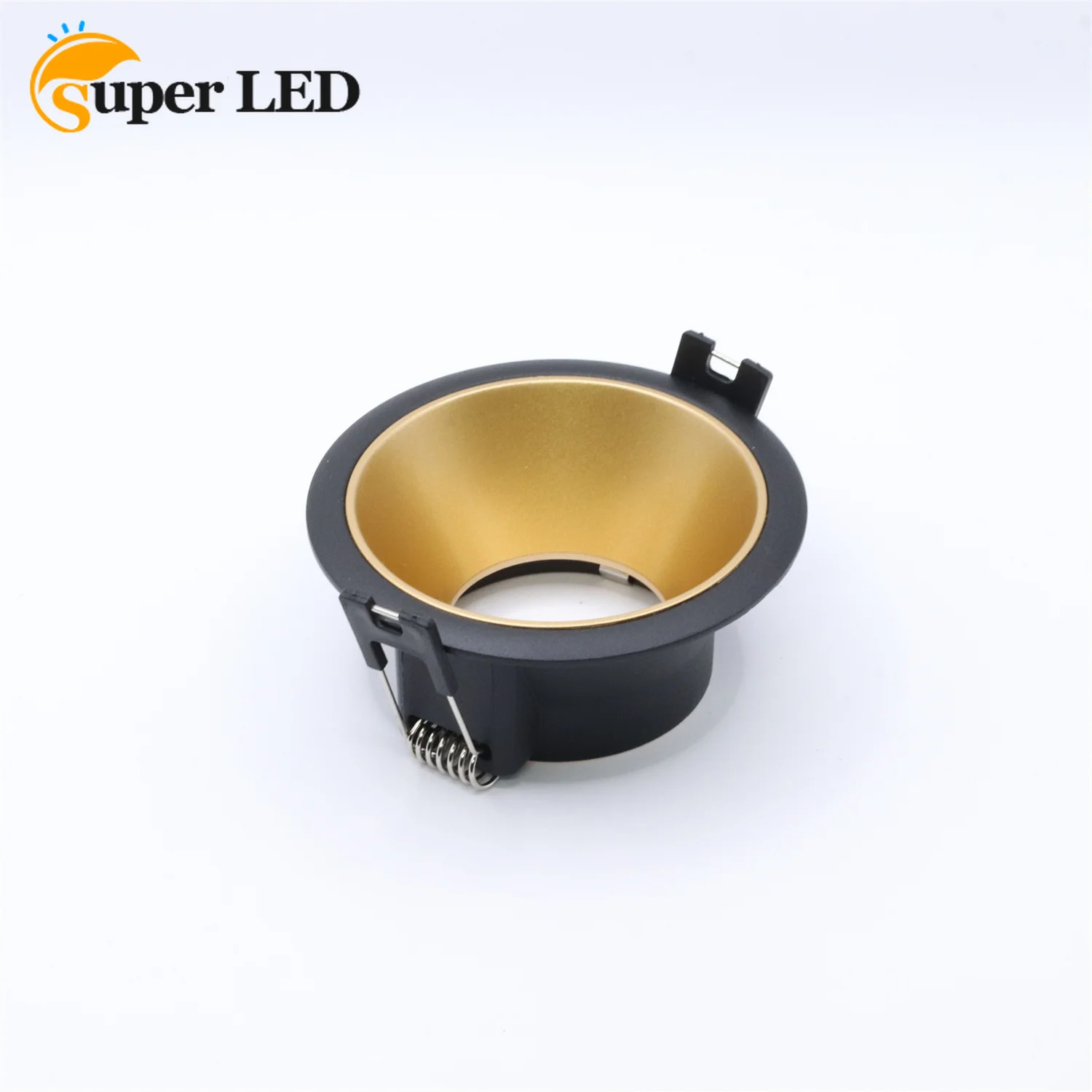 Round fixed white chrome satin golden metal brass gu10 g5.3 mr16 led light led mr16 ceiling spot light