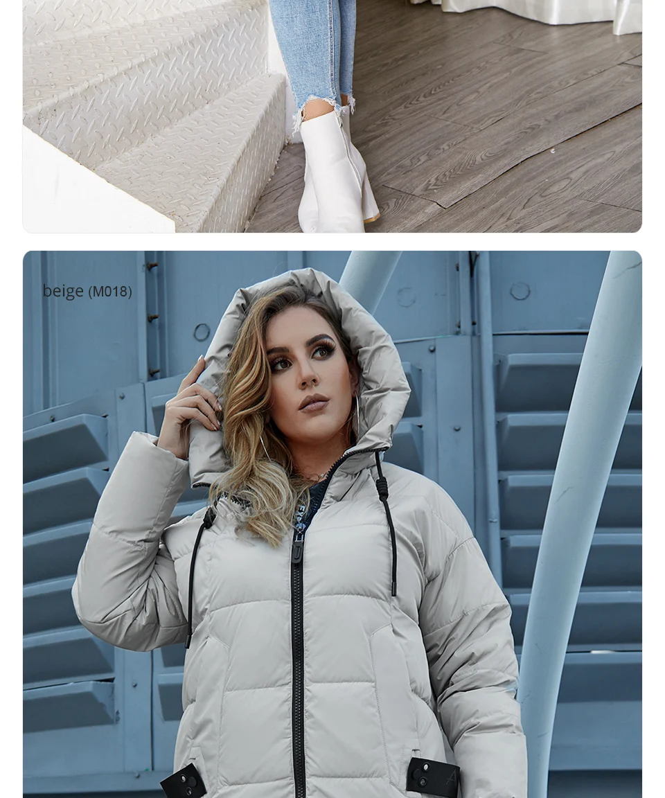 Astrid 2022 Winter new arrival down jacket women loose clothing outerwear quality with hood Plus Size fashion style coat AR-7038