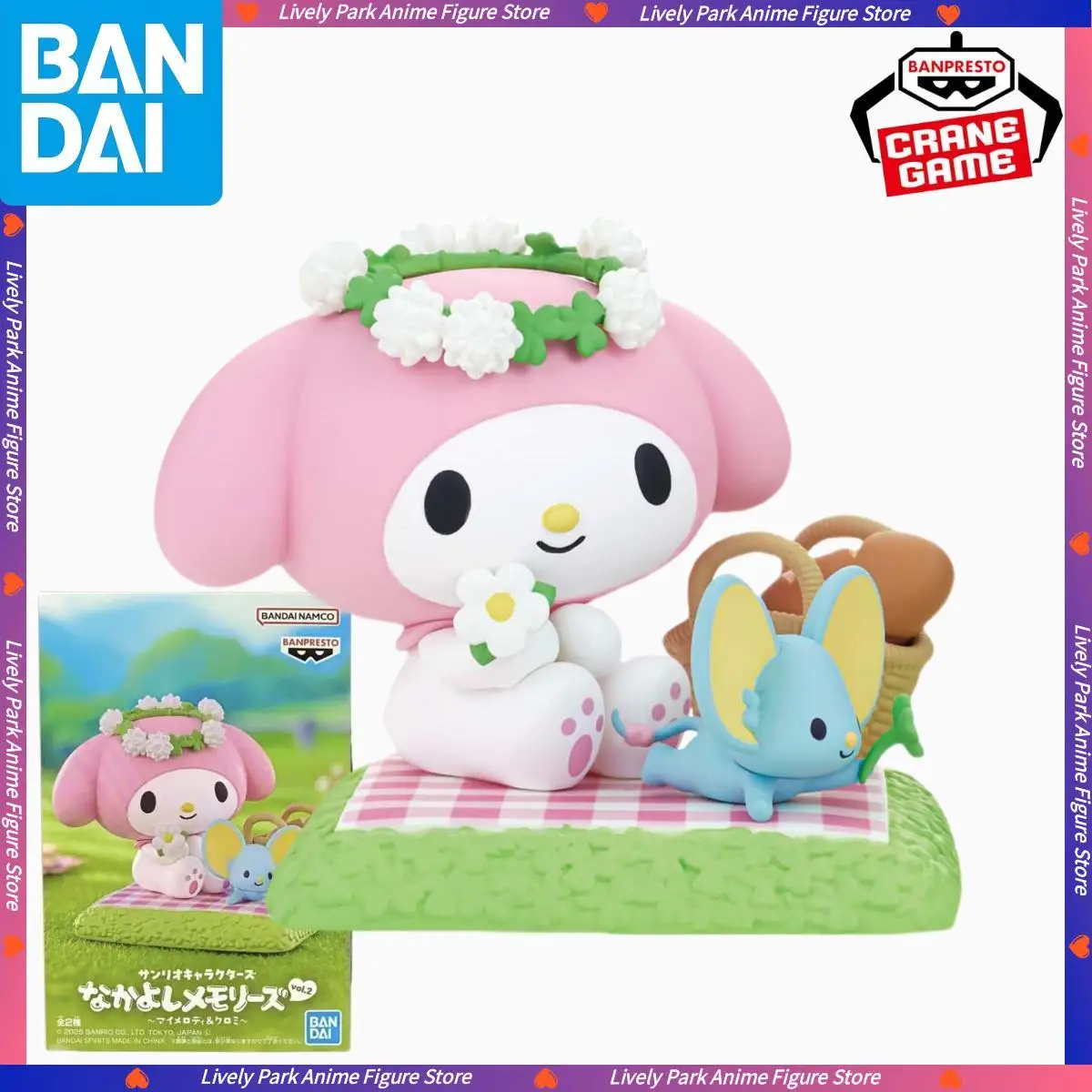

In Stock BANDAI Original Genuine BANPRESTO LINE UP MELODY Anime Action Figures Statue Model Toys Collectible Festival Kids Gifts