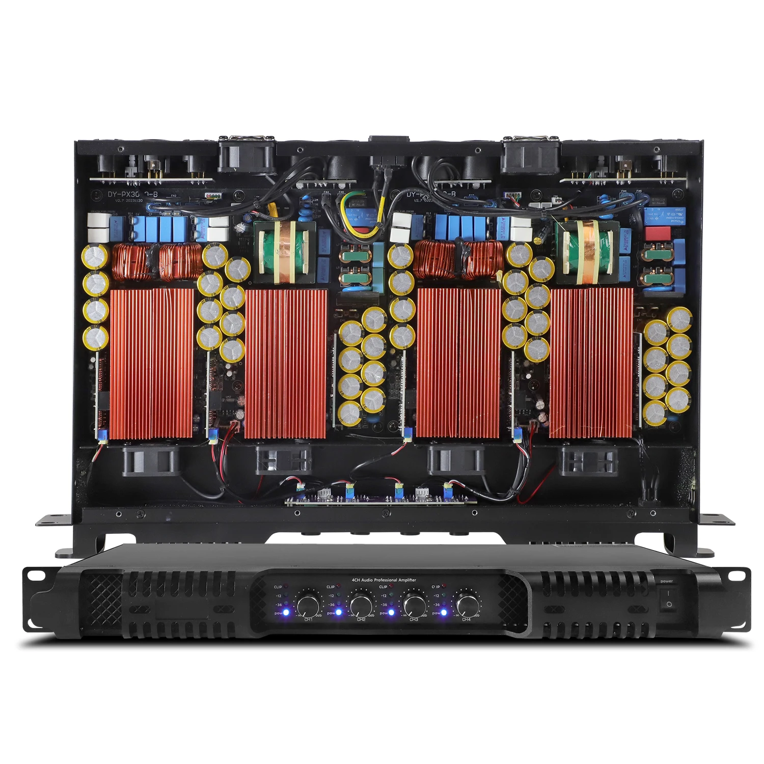 Professional High Power Digital Power Amplifier  Class D 4 Channel Stage Performance Audio