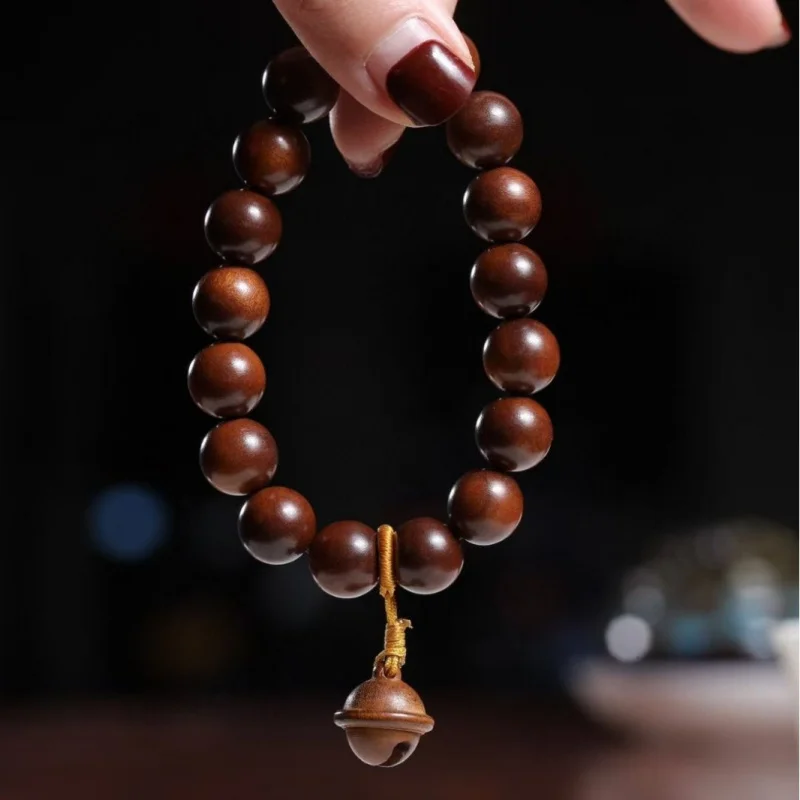 -struck jujube wood Buddhist beads, each bead has thunder marks, Taoist wooden craft bracelet