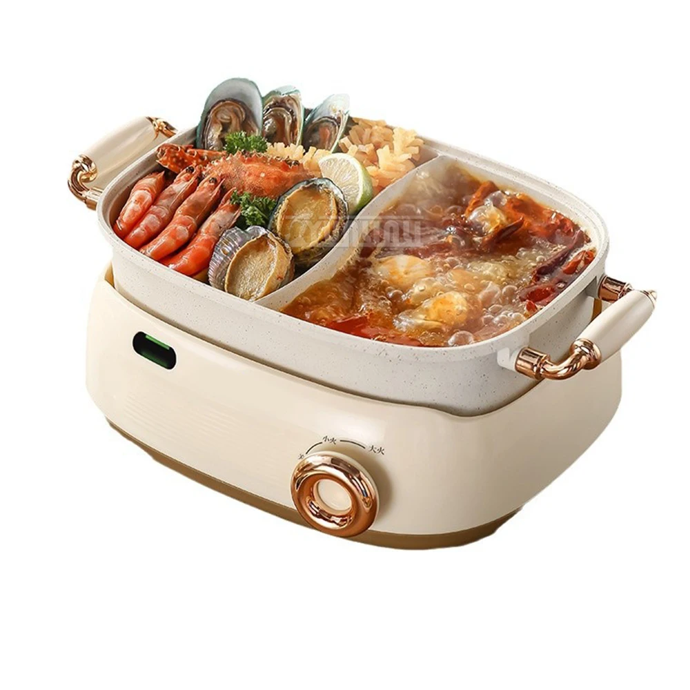 家庭用電気鍋マシン 6L ダブルフレーバー調理鍋ポータブルマルチクッカー Panelas De Cozinhar