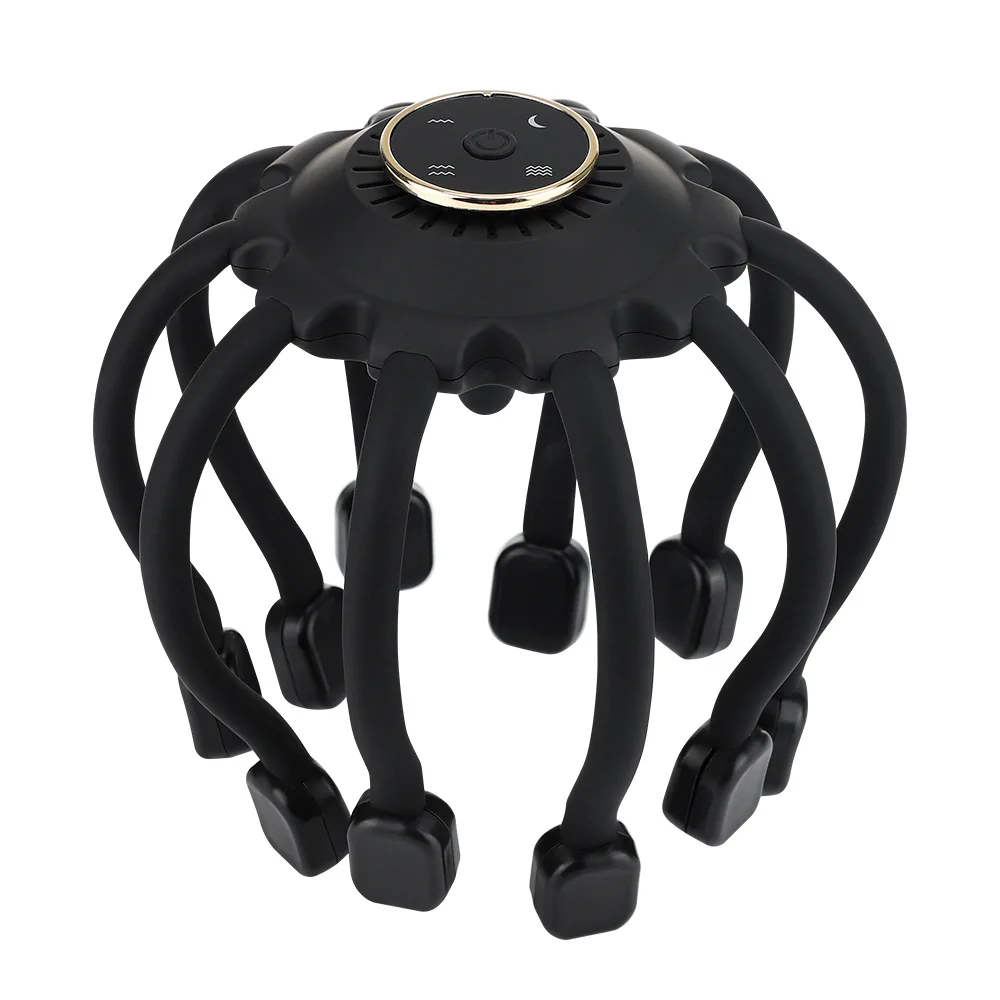 Electric Head Massager, Smart Bluetooth Scalp Massager with 4 Modes, Octopus Claw Design, Vibrating Musical Massager, 16x15x15cm