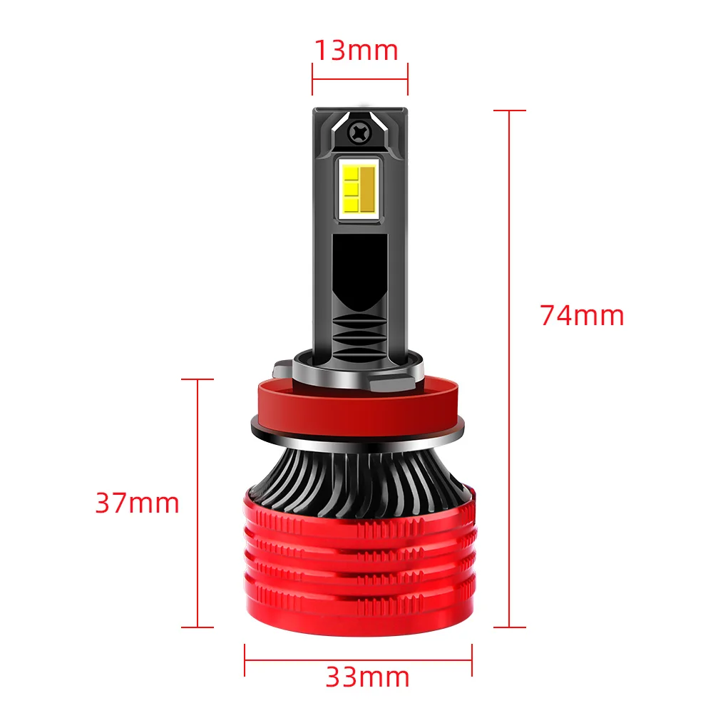 Auto Led 3 Colors Change 300K 4300K 6000K Car H7 Headlight Canbus High Power H1 H3 H4 9005 9006 880 9012 5202 Auto Fog Lamps