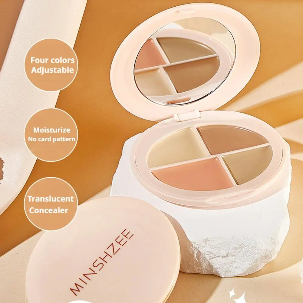 Face 4/3 Color Concealer Palette Moisturizing Concealer For Dark Circles,Brightening,Multi-Color Contouring,Foundation Cream
