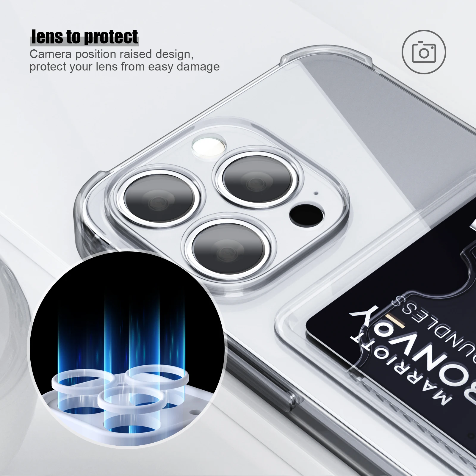 Wallet Card Holder Clear Soft Cases For Infinix Tecno Spark Go 10 20C Smart 7 8 Note 40 Pro Hot 30i Transparent Card Slots Cover