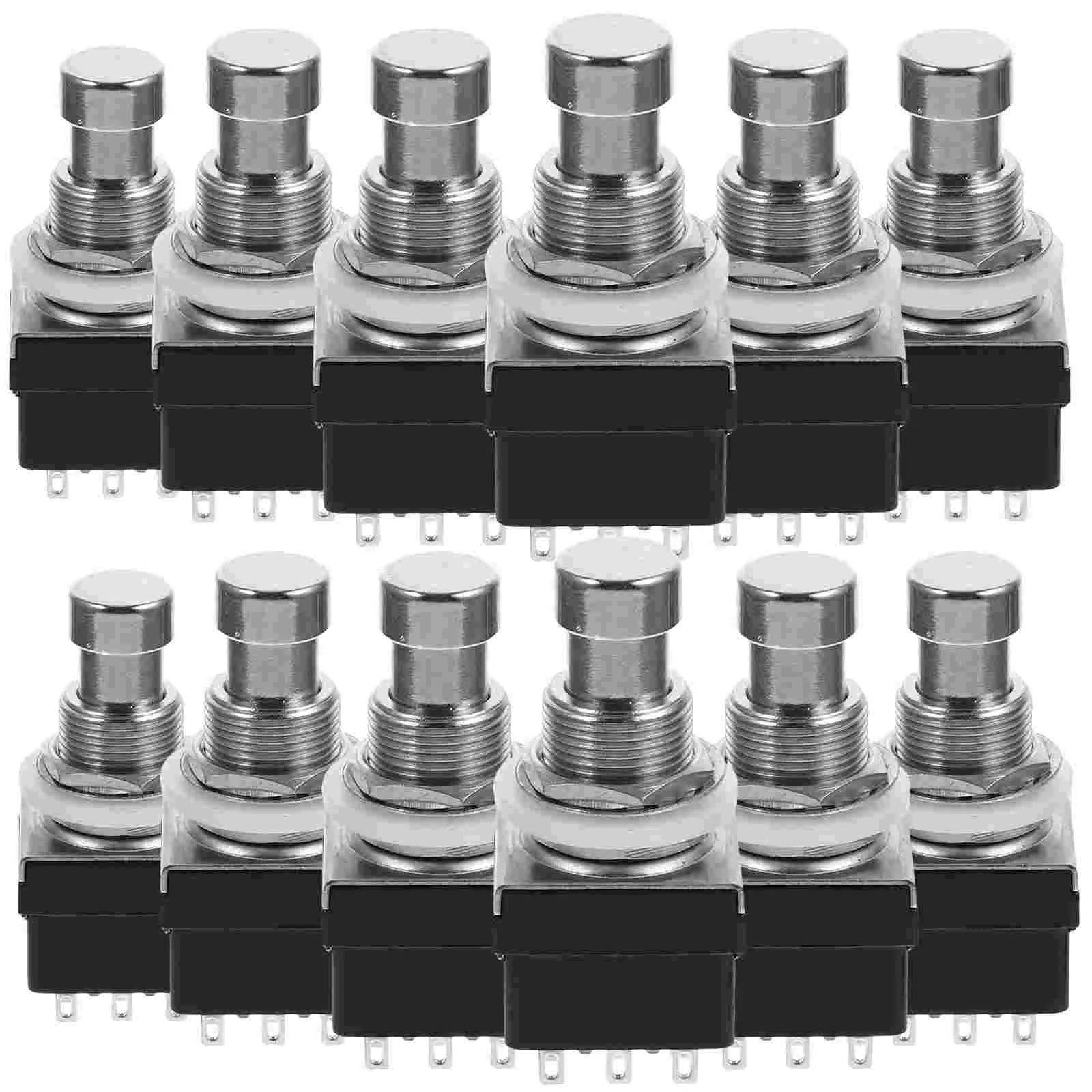 

12 Pcs Supplies Nine Foot Switch Musical Instruments Mini Toggle Guitar Pedal Button