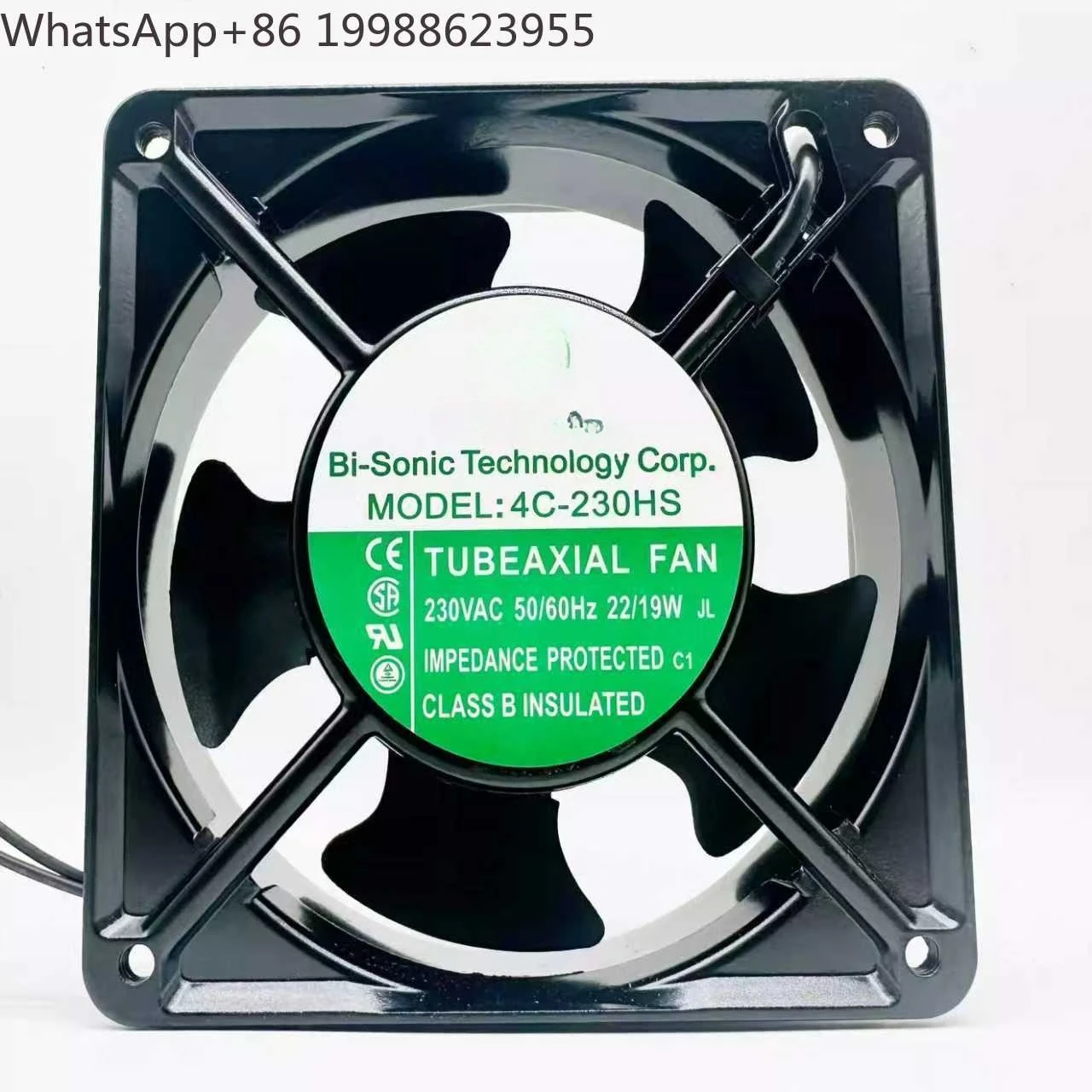 4C-230HS AC 230V 50/60Hz 22/19W 2-Wires AC Axial Cooling Fan 120x120x38mm for Cabinet Server Industry