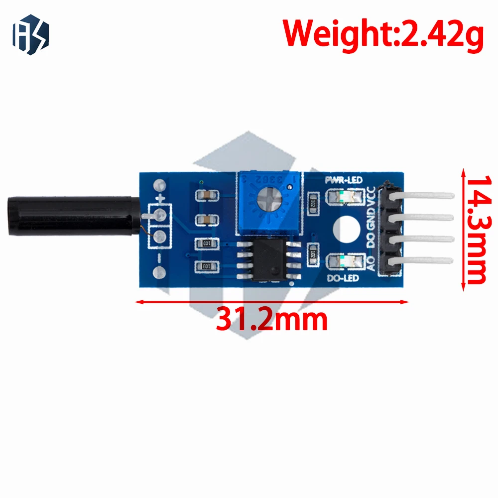 1 шт./5 шт. нормально открытый модуль датчика удара: обнаружение вибрации для Arduino — модуль, совместимый с сигнализацией