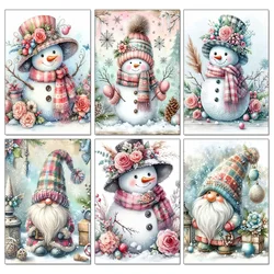 Diamond Painting Christmas Snowman New Collection 2024 Full Diamond Mosaic 5D DIY Cross Stitch Kits Diamond Art Home Decoration