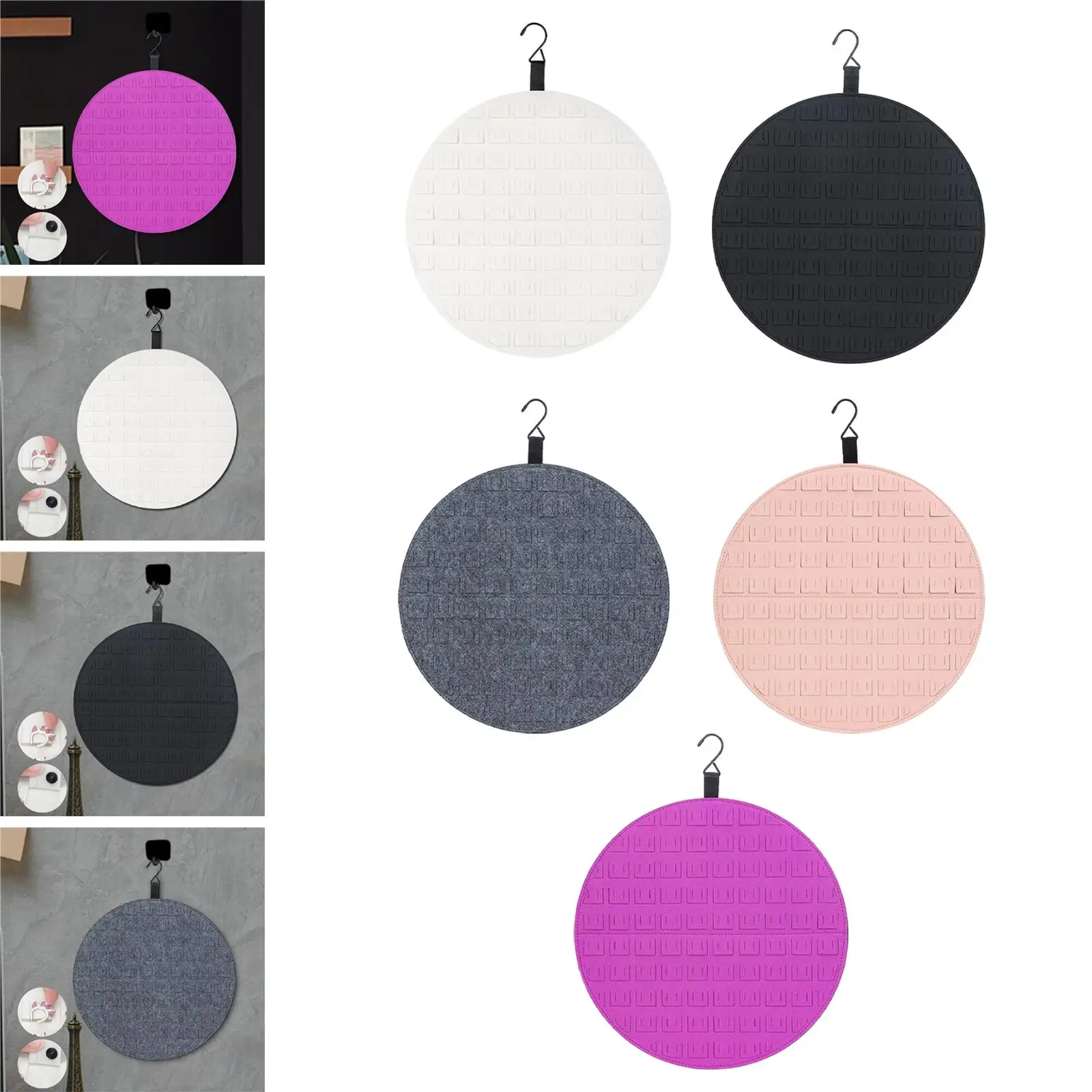 ブローチピンオーガナイザー ブローチピンディスプレイホルダー フェルト製吊り下げブローチピンディスプレイオーガナイザー 直径40cm ピンディスプレイボード