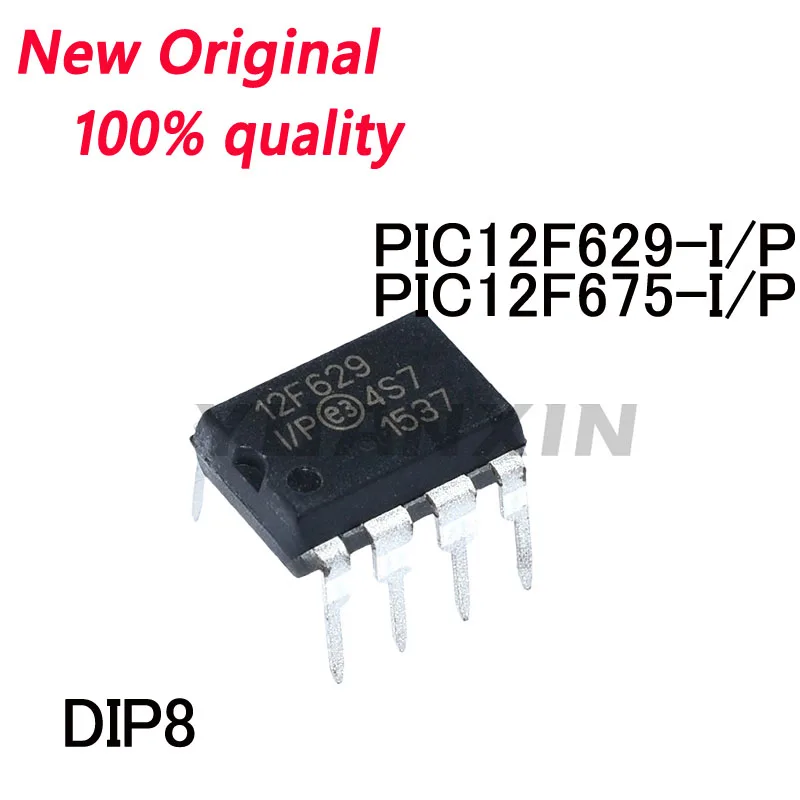 10/PCS New Original PIC12F629-I/P PIC12F675-I/P PIC12F629 PIC12F675 12F629 12F675 DIP-8 8-bit flash microcontrol In Stock