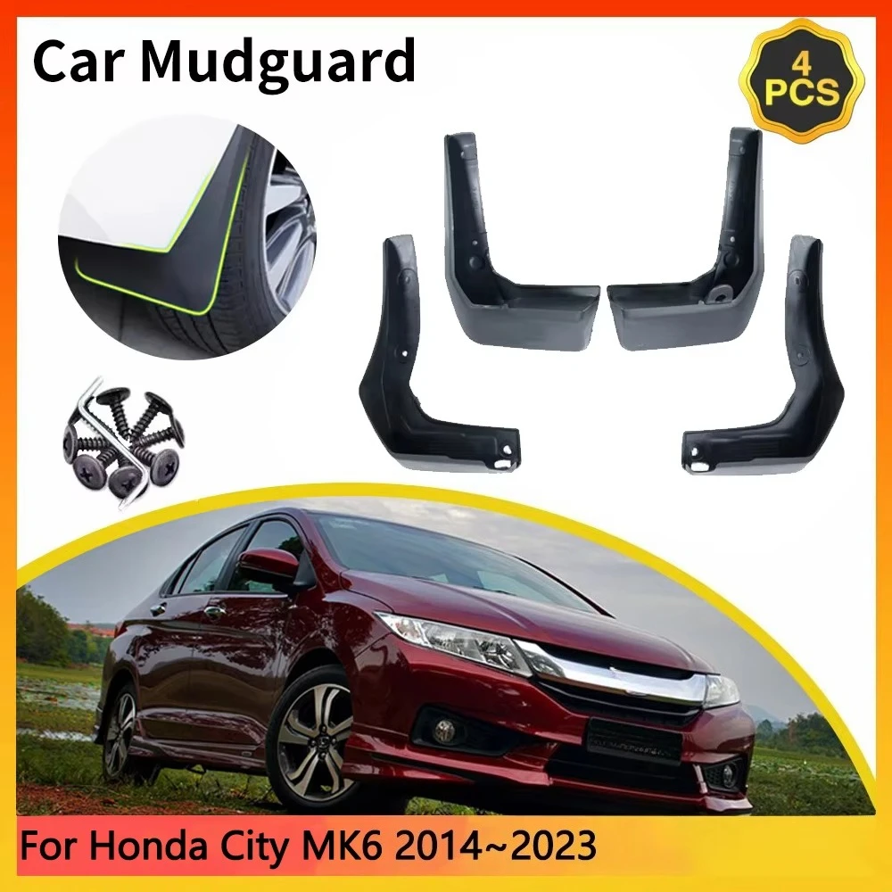 For Honda City Grace Ballade GM4 GM5 GM6 GM8 GM9 MK6 2014~2023 Car Mudguards Mudflap Mudguard Splash Guards Mud Flaps Fender