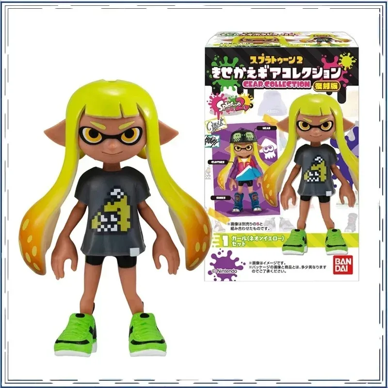 BANDAI Anime Splatoon 2 Shokugan GEAR COLLECTION Christmas Gifts or Collection Genuine Action Figure Model Toys