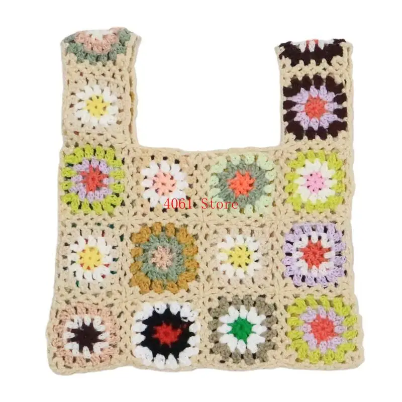 Women Knitted Handbag Lady Bohemia Casual Shopping Bag Summer Beach Bags
