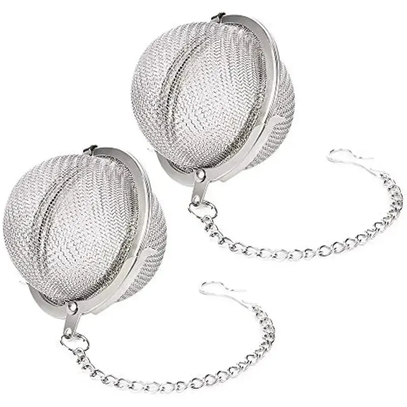 1 Pc Stainless Steel Tea Ball, 2.04 Inch Mesh Tea Infuser StrainersPremium Tea Filter Tea Interval Diffuser For Loose Leaf Tea A