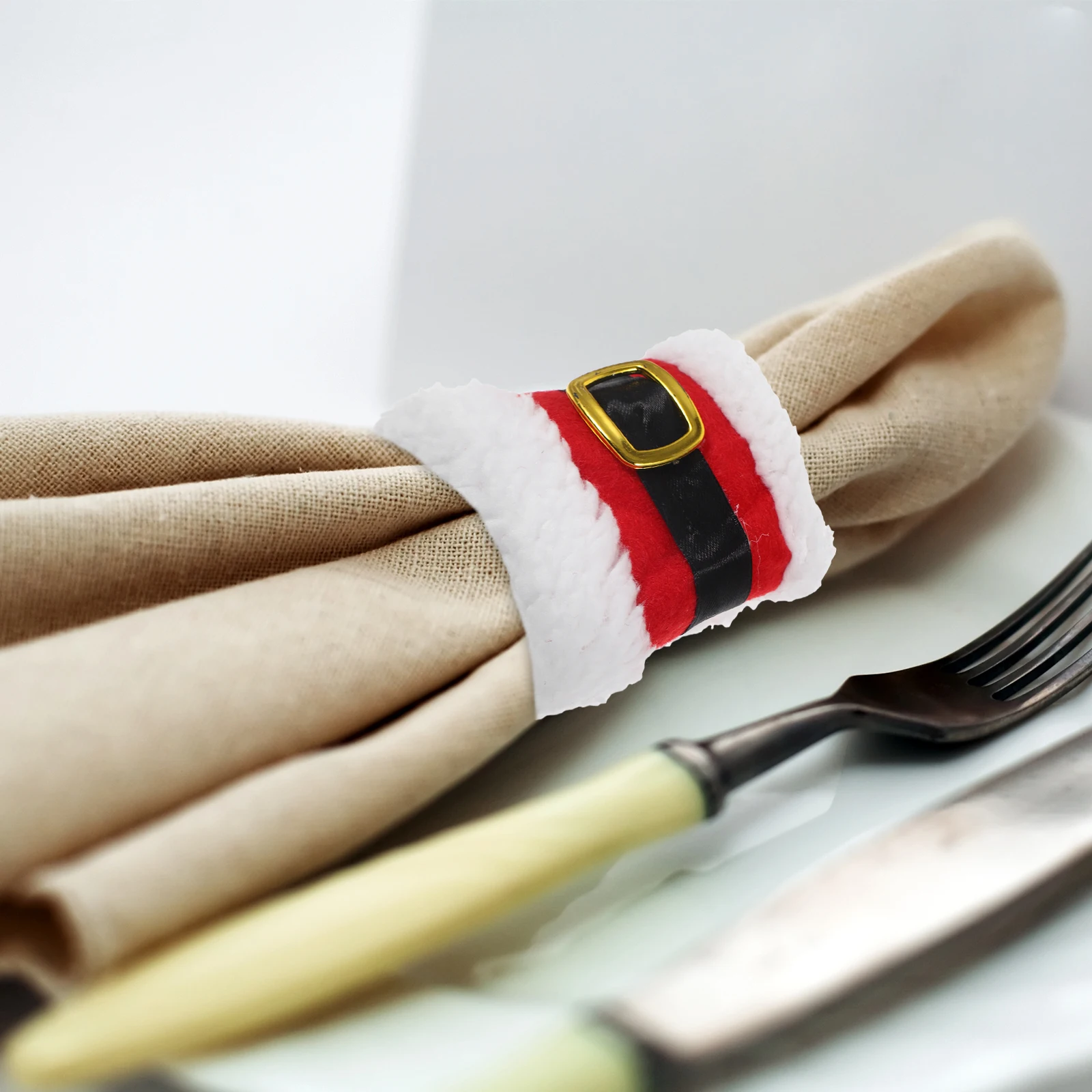 

Belt Buckle Napkin Ring Napkins Serviette Rings for Tables Holders Christmas Buckles Festive Decor