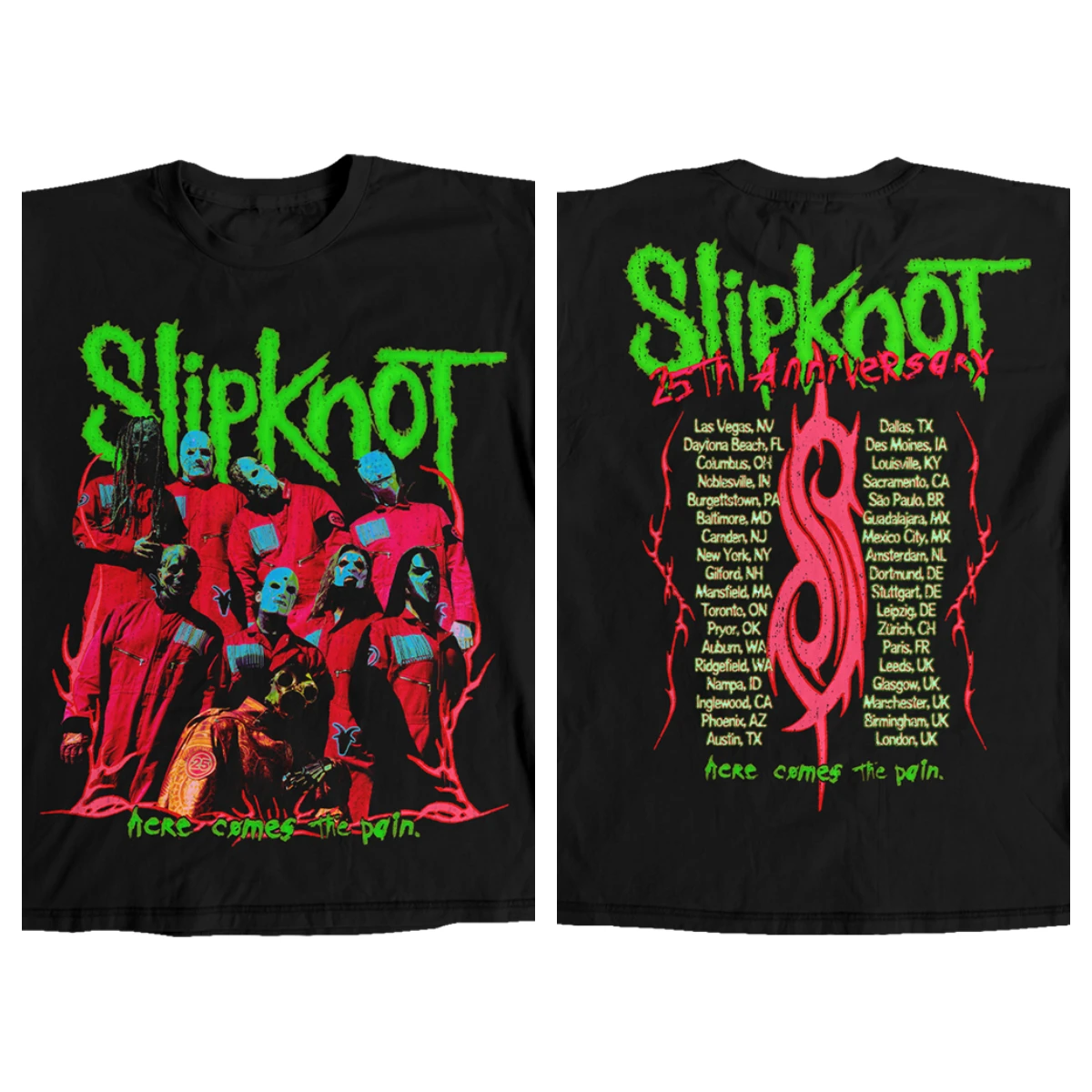 Slipknot World Tour Themed T-Shirt (Iconic Red-Robed Band Art + 