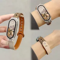 Leather Loop Strap for MiBand 9 Xiaomi Smart Band Fashion Band for Xiaomi Miband 8 7 6 5 NFC Global Version Replace Accessories