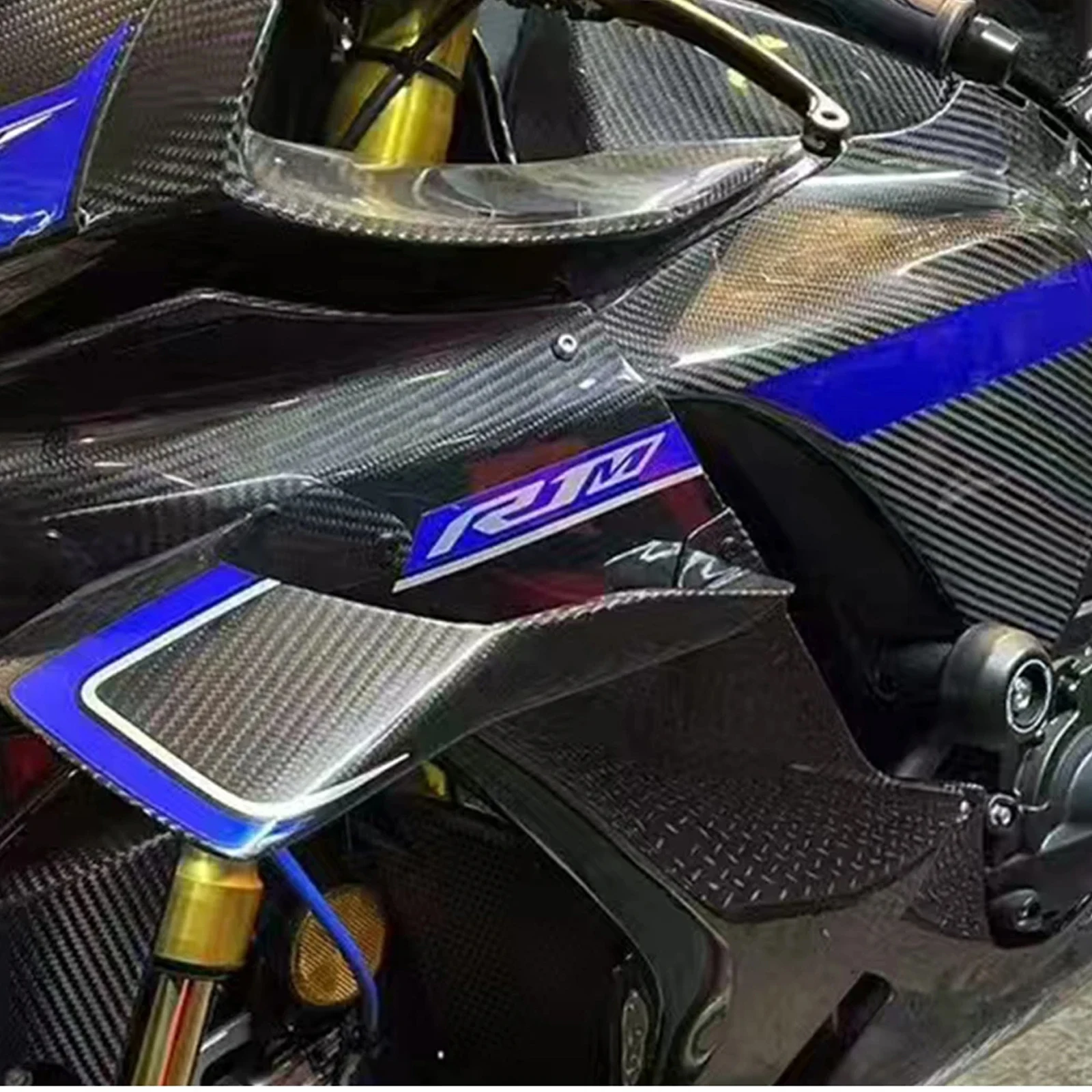 Motorcycle ABS Carbon Fibre High qualityAerodynamic Spoiler Winglet Fairing For Yamaha YZF R1 R1M 2020 2021 2022 2023 2024 2025