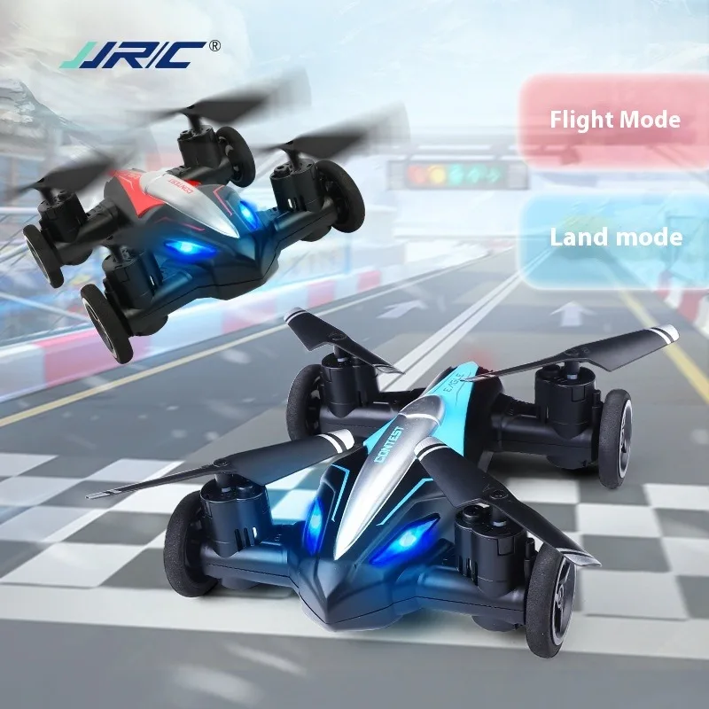 

JJRC 2.4G Mini Four-Axis Land Air Dual Mode Flight Portable Aircraft with Rc Cars & Helicopter Modes Children's Toy Rc Crawler