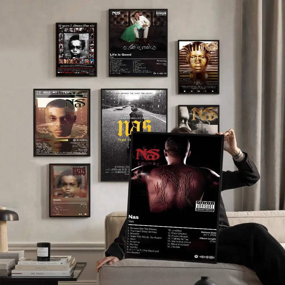 Nas Music Album Whitepaper Poster HD Quality Poster Wall Art Painting Study Room Wall Decor