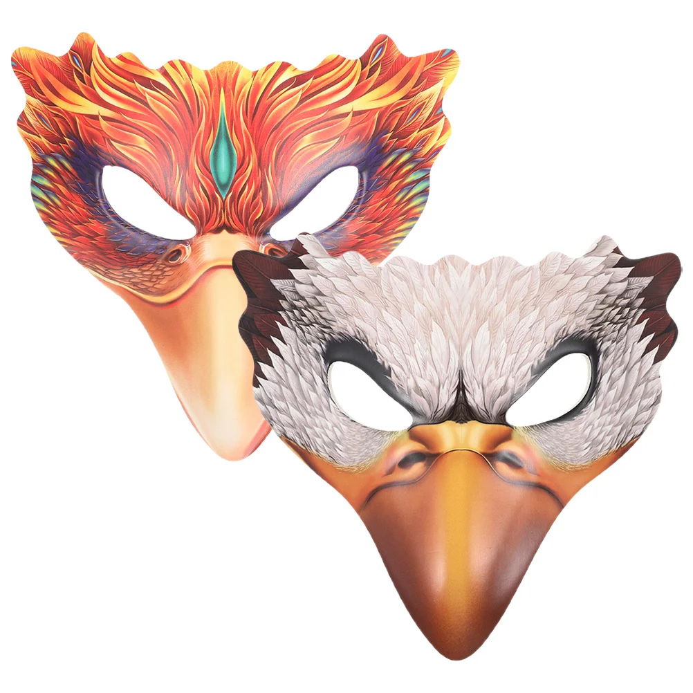 

2 шт., маска животного, маска птицы на половину лица для женщин, Хэллоуин, карнавал, вечеринка, маскарад, косплей, многоразовый легкий костюм