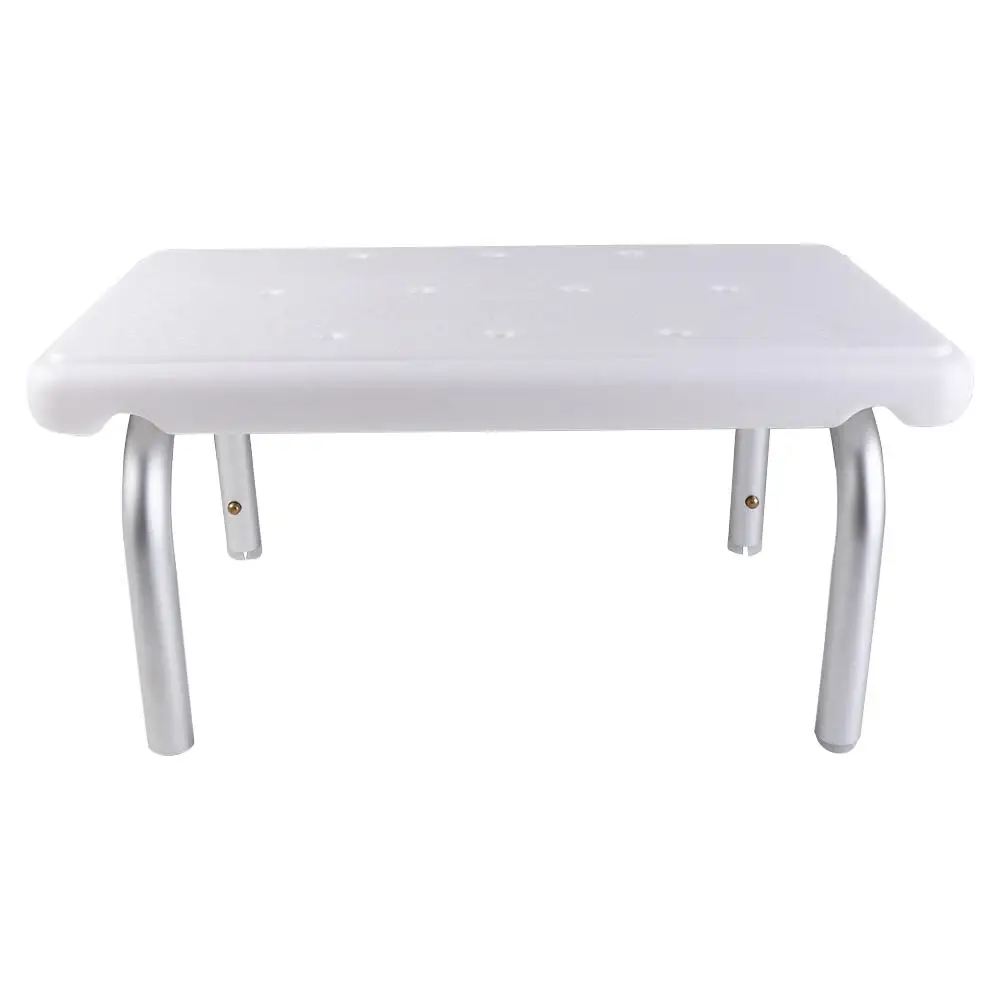 

Lightweight Portable Bathroom Stool Drainage Holes Non-Slip Feet Foot Step Stool Easy to Assemble Sturdy Bathtub Chair Shower