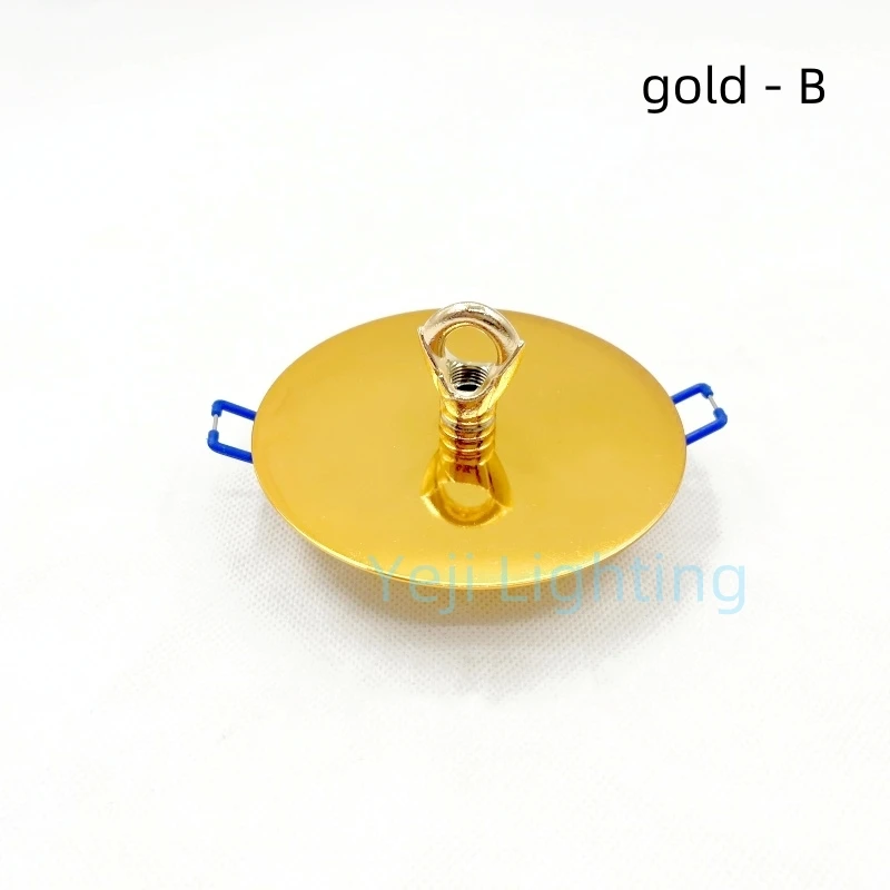 Circular Lamp Base Ceiling Lamp Modified Pendant Light Round Chassis Embedded Spring Chandelier Hook Metal Lamp Base Iron Cap