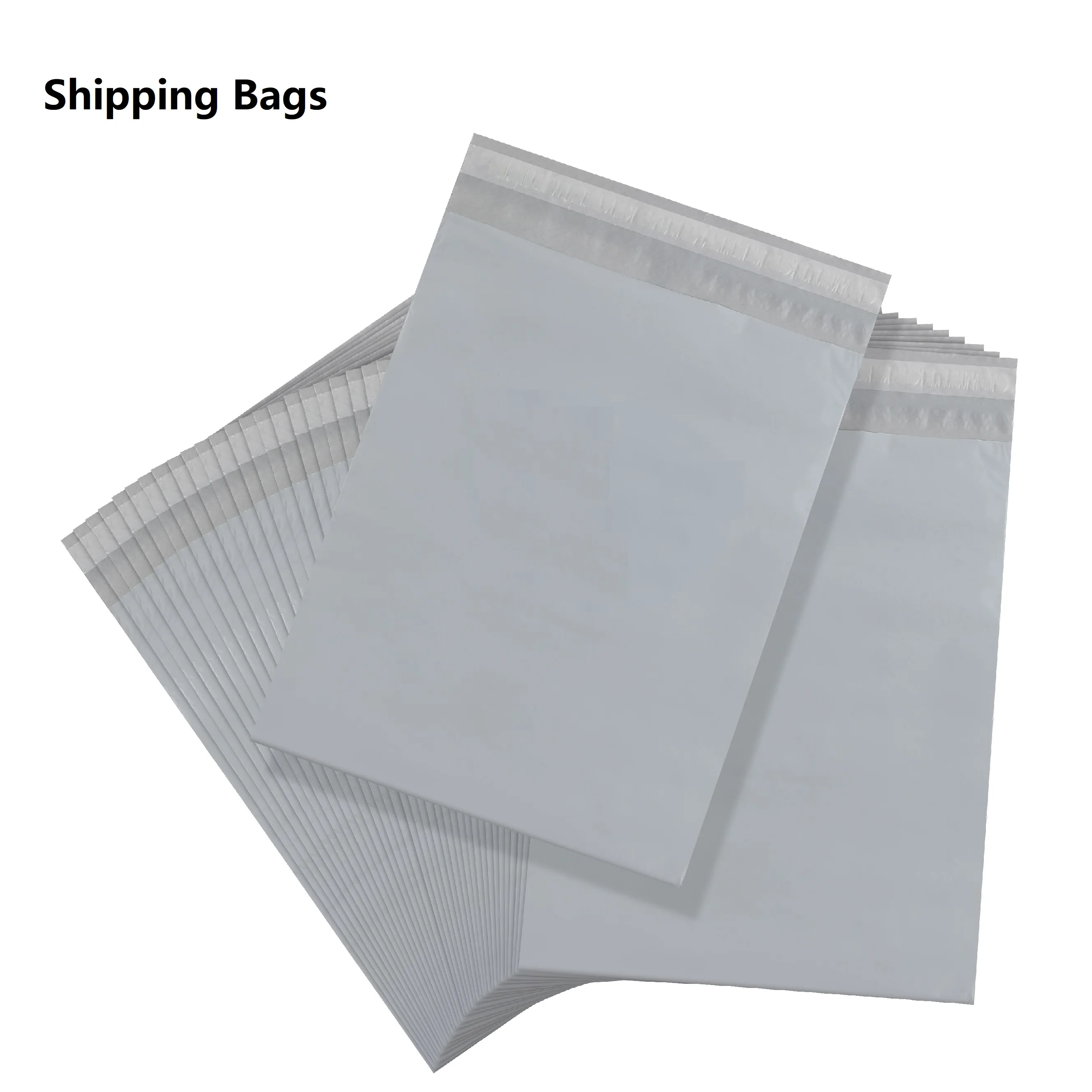 أكياس الشحن كامد البولي ايثيلين البلاستيك السريع المغلف تخزين أكياس بريد اللون الأبيض ذاتية اللصق ختم حقيبة البريد #2