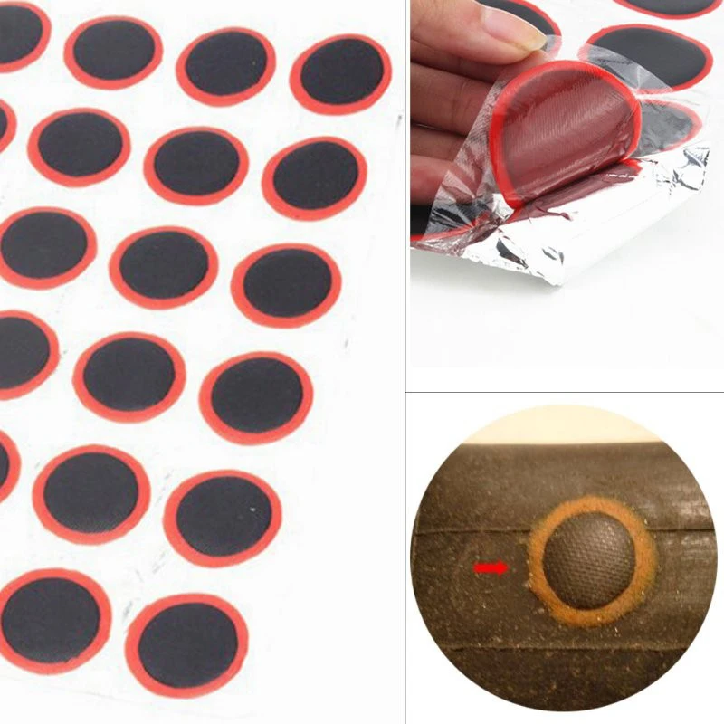 

48pcs Rubber Puncture Patches Bicycle Tire Tyre Tube Repair Patch Kit Bicycle Inner Tube Puncture Repair Tools