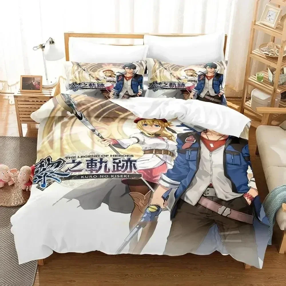 Anime The Legend Of Heroes Bedding Set Duvet Cover Bed Set Quilt Cover Pillowcase Comforter king Queen Size Boys Adult Bedding