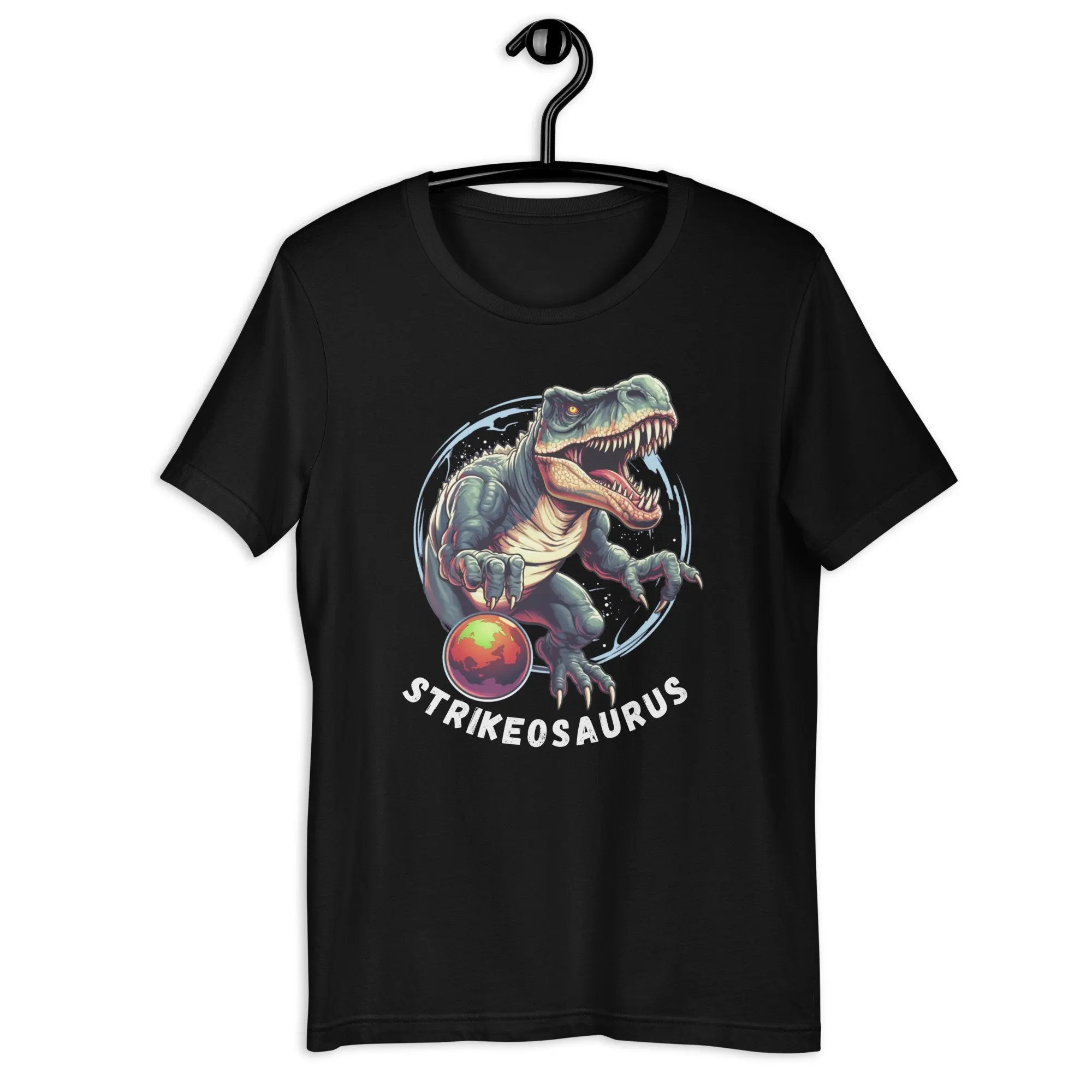 Strkeosaurus Funny Kids Dinosaur Ten Pin Bowling T Shirt