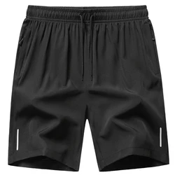 Plus XL-8XL Men Run Shorts Patchwork Training Shorts Zipper Pockets Gym Sports Quick Dry Short Casual Fitness Shorts 2023 New