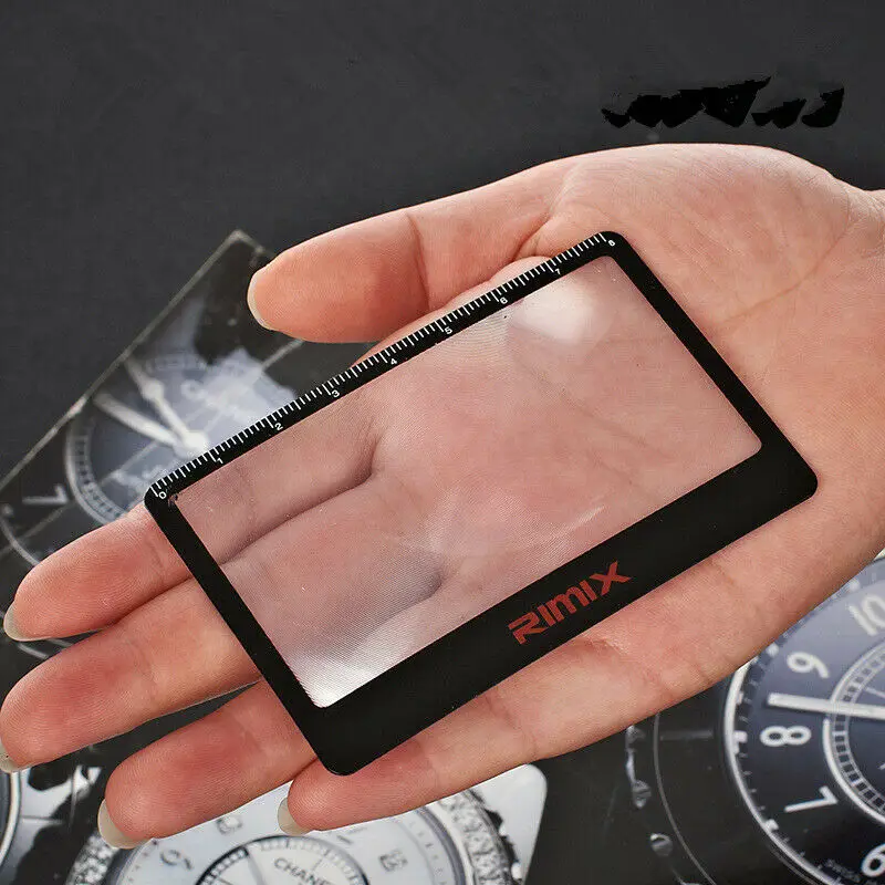 

5PCS PVC Fresnel Lens Credit Card Magnifier with Ru Credit Card magnifier with Ruler PVC Fresnel Lens Gift Magnifying Glass Read