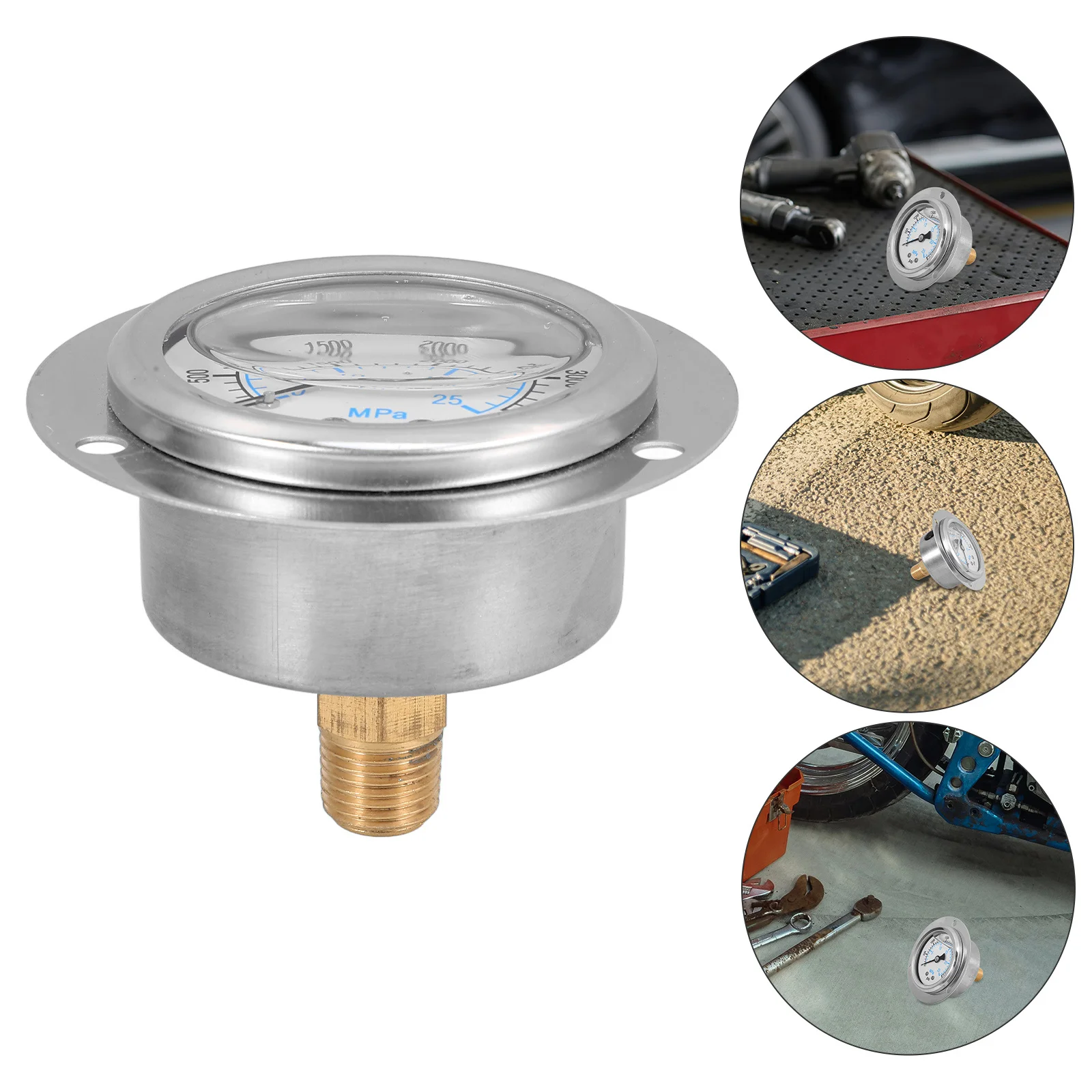 

Panel Mount Pressure Gauge 1.5 Inch Copper Core Waterproof High Precision Liquid Pressure Measuring Tool for Industrial