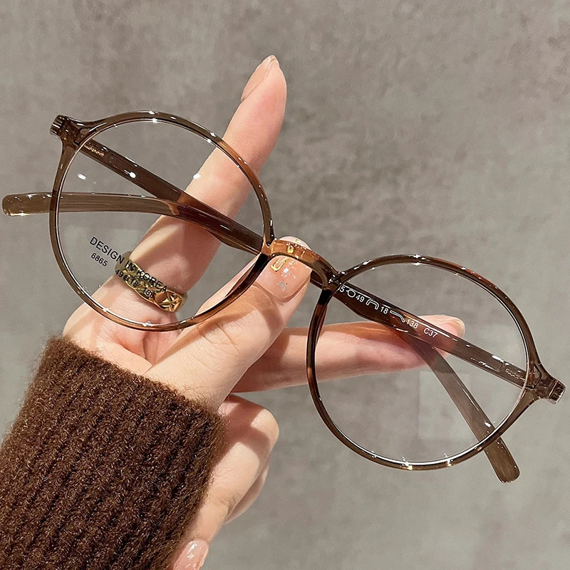 New Retro Round Reading Glasses Women Computers Fashionable Sighted Presbyopia Eyeglass Fashionable Transparent Lens Eyewear +1