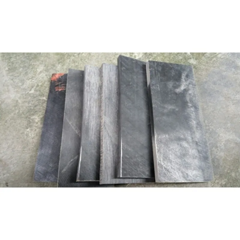 2Pcs Natural Black Buffalo Horn Sheet Knife Blanks Plate Scales Handle Material