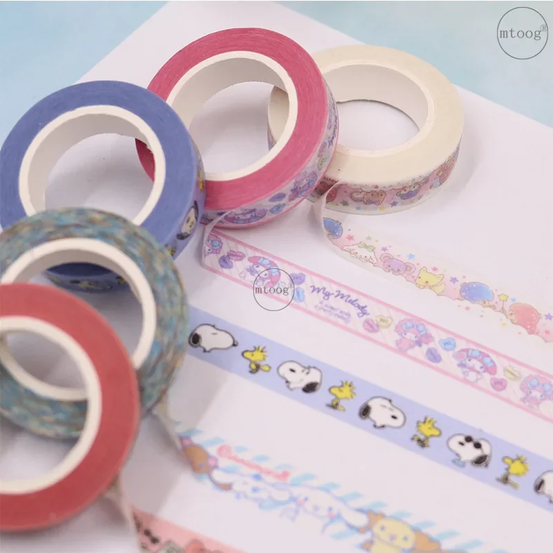 10M Cartoon Anime Sanrio Hello Kitty Cinnamoroll Little Twin Star DIY Washi Bronzing Tape